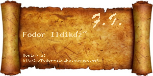Fodor Ildikó névjegykártya