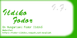 ildiko fodor business card