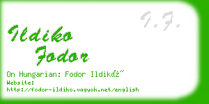 ildiko fodor business card